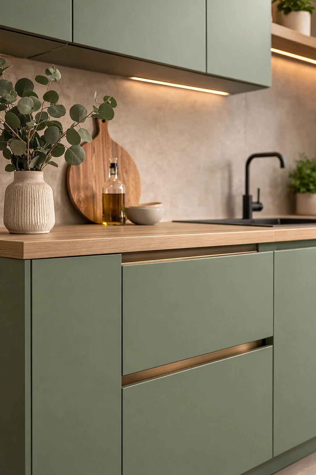 COLORI DI TENDENZA PRIMAVERA 2026: Cucina verde salvia
